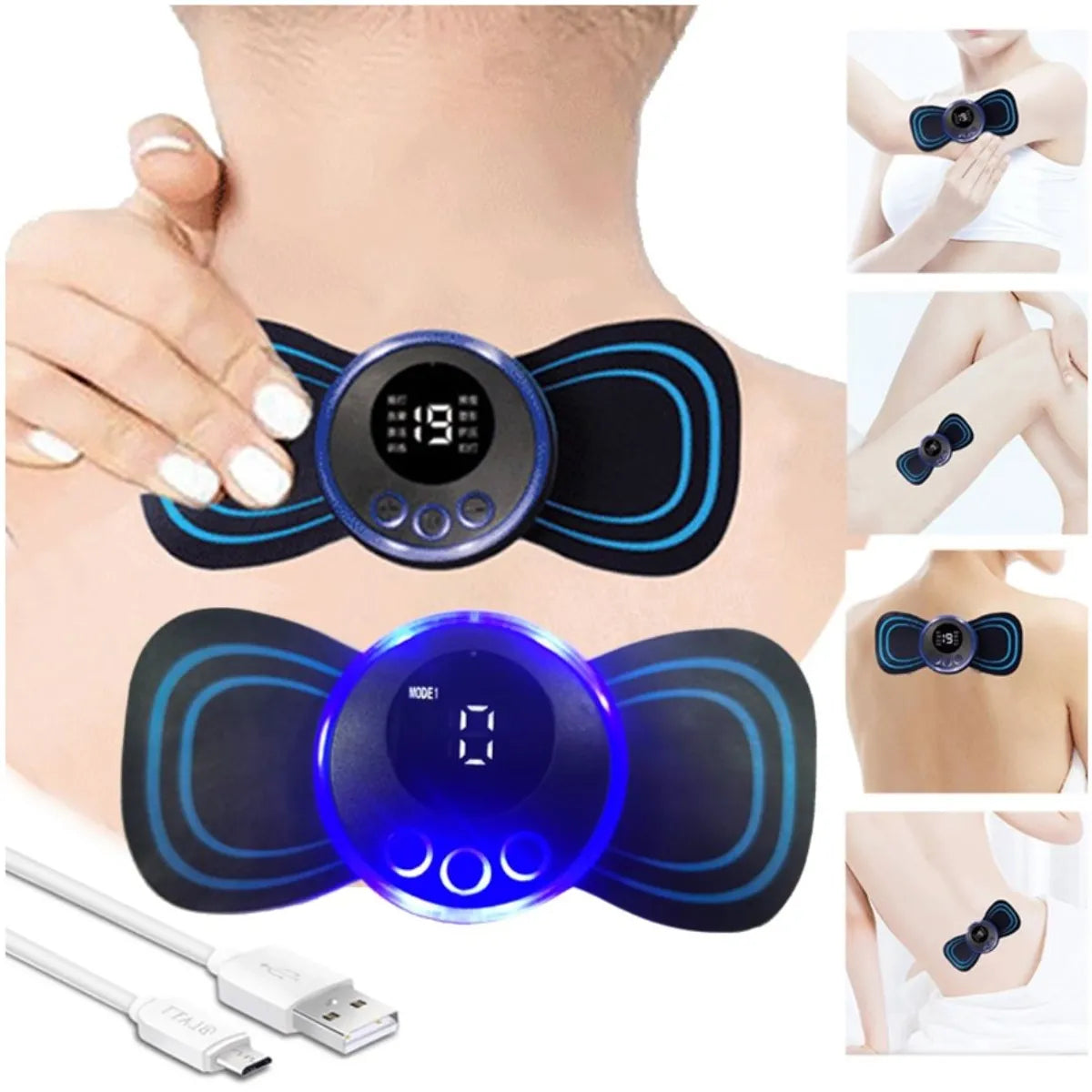 COMBO RELAX: Masajeador Cervical y Hombros + Masajeador Mariposa de Cuerpo